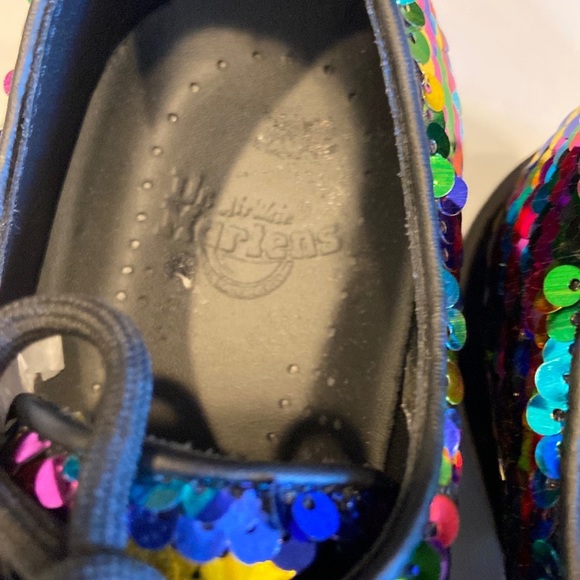 Dr. Martens RAINBOW MULTI+SILVER SEQUIN woman’s size 6 - Picture 6 of 8